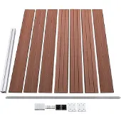 vidaXL Schuttingpanelenset 699x146 cm HKC bruin
