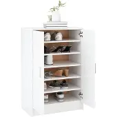 vidaXL Schoenenkast 60x35x92 cm bewerkt hout wit