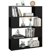 vidaXL Boekenkast/kamerscherm 100x24x124 cm zwart