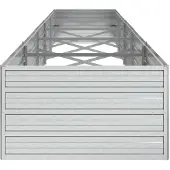 vidaXL Plantenbak verhoogd 400x80x45 cm gegalvaniseerd staal zilver