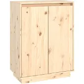 vidaXL - Schoenenkast - 60x35x80 - cm - massief - grenenhout