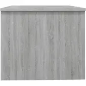 vidaXL Salontafel 80x50x42,5 cm bewerkt hout grijs sonoma eikenkleurig