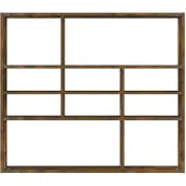 vidaXL Wandschap 90x16x78 cm bewerkt hout gerookt eikenkleurig