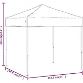vidaXL Partytent inklapbaar 2x2 m zwart
