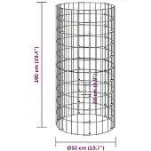 vidaXL - Compostbak - Ø50x100 - cm - gegalvaniseerd - staal