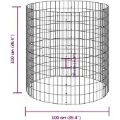 vidaXL Compostbak Ø100x100 cm gegalvaniseerd staal