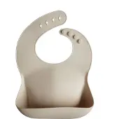 Mushie Slabbetje Met Opvangbakje Shifting Sand