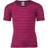 Engel - Kinder Unterhemd S/S - Merino-ondergoed 128, purper/roze