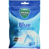 Vicks 6x Blue Zak Suikervrij 72 gr
