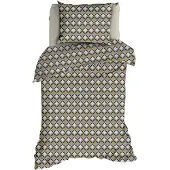 Romanette Dekbedovertrek Honky Tonk Beige Grijs Katoen-140 x 200 / 220 cm | 1-Persoons