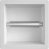 Guido Gusto Inbouw toiletrolhouder mat wit zonder klep