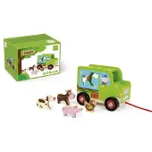 Scratch trekfiguur sorteerwagen boerderij groen 18 cm