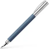 Faber-Castell 147140 Vulpen Medium Medium Punt Ambition Hars Blauw Compatibel