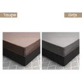 Dreamhouse Hoeslaken - katoensatijn - taupe - 180x200 cm