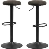 Actona Finch barkruk staal/stof 2 stuks