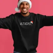 B&C Heren sweater- KUTKERST- zwarte trui- maat M- Foute kersttrui. Kut Kerst