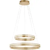 Paul Neuhaus Slimme hanglamp Q-Vito, dimbaar, messing / goud, Woon-/ Eetkamer, metaal, Modern, Slimme hanglamp