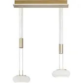 Paul Neuhaus 2-lichts hanglamp Q-Etienne messing