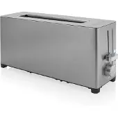 Princess 01.142401.01.001 Roestvrijstalen broodrooster, lange gleuven, voor 2 boterhammen, roestvrij staal, roestvrij staal, knoppen, draaiknop, 1050 W, 230 V