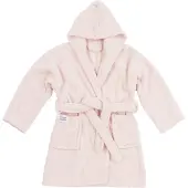 Meyco badstof badjas Basic Soft Pink Roze Jongens/Meisjes Katoen Capuchon - maat 86/92