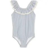 Konges Sløjd - Badpak Moule Frill - Sailor Stripe / 18 Maanden