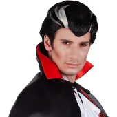 Boland - Pruik Vampier Zwart - Steil - Kort - Mannen - Vampier - Halloween en Horror