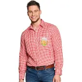 Boland shirt Oktoberfest heren rood/wit