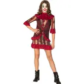 Boland verkleedpak Midnight Clown meisjes polyester rood