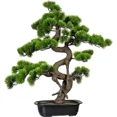 Kopu kunstplant bonsai 65 cm pijnboom met zwarte pot bonsai boompje