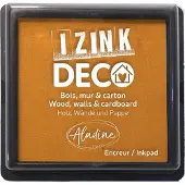 Aladine inktkussen mosterd XL voor creatieve decoratie op hout en karton.