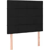 vidaXL Hoofdbord zwart 80x5x118/128 cm stof