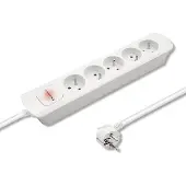 Qoltec stekkerdoos | 5 stopcontacten | 1,8 meter | wit. Merk:
