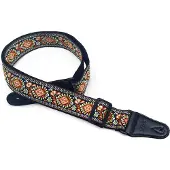 P&P - Professionele Verstelbare Stevige Gitaarband - Guitar strap Band - Luxe Gitaarriem - Bas/Elektrische /Akoestische/ Klassieke Gitaar - Geborduurd oranje