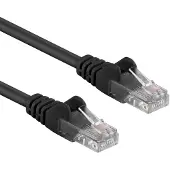 ACT Zwarte 15 meter U/UTP CAT6A patchkabel snagless met RJ45 connectoren
