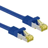 Goobay 30m RJ45 patchkabel CAT 6A S/FTP (PiMF), 500 MHz, met CAT 7 ruwe kabel, blauw LSZH halogeenvrij, koper