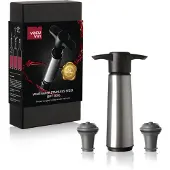 VacuVin Wijnpomp Vacu Vin Wine Saver Stainless Steel Gift Set (3-Delig)