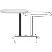 Fatboy Bijzettafel Brick's Buddy Light Grey 56 x 39 x 67,5 cm