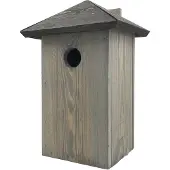 Garden Spirit Vogelhuisje Mezen - Zwart/Grijs Puntdak- Nestkastje - - Grijs - H