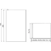 Kerra Alfa inloopdouche 120x203cm chroom
