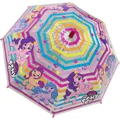 Merkloos My Little pony meisjes paraplu 38 cm tranparant paars