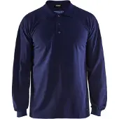 Blakläder Vlamvertragende polo piqué lange mouw 33741726 | Marineblauw | Maat M - 7330509399828