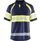 Blakläder 3338-1051 UV-Poloshirt High Vis Klasse 1 Marine/High Vis Geel maat M heren