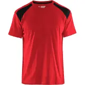 Blakläder T-Shirt bicolour 33791042 | Rood/Zwart | Maat XL - 7330509604045
