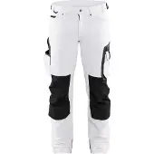 Blakläder Schildersbroek met 4-weg stretch 10891645 | Wit/Donkergrijs | Maat 54 - 7330509743706