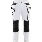Blakläder Schildersbroek met 4-weg stretch 10791645 | Wit/Donkergrijs | Maat 50 - 7330509743416