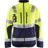 Blakläder Softshell jack High-Vis 49002517 | High Vis Geel/Marineblauw | Maat L - 7330509389966