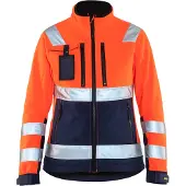Blakläder 4902-2517 Dames Softshell jack High Vis High Vis Oranje/Marineblauw maat XXL dames