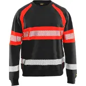 Blakläder 3359-1158 Sweater High Vis Zwart/High Vis Rood maat M heren