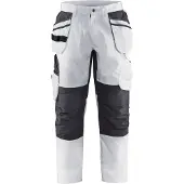 Blakläder Schilderswerkbroek met stretch en spijkerzakken 10961033 | Wit/Donkergrijs | Maat 44 - 7330509658895