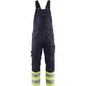 Blakläder 2605-1519 Bretelbroek Inherent Steel Marine/High Vis Geel maat C58 heren